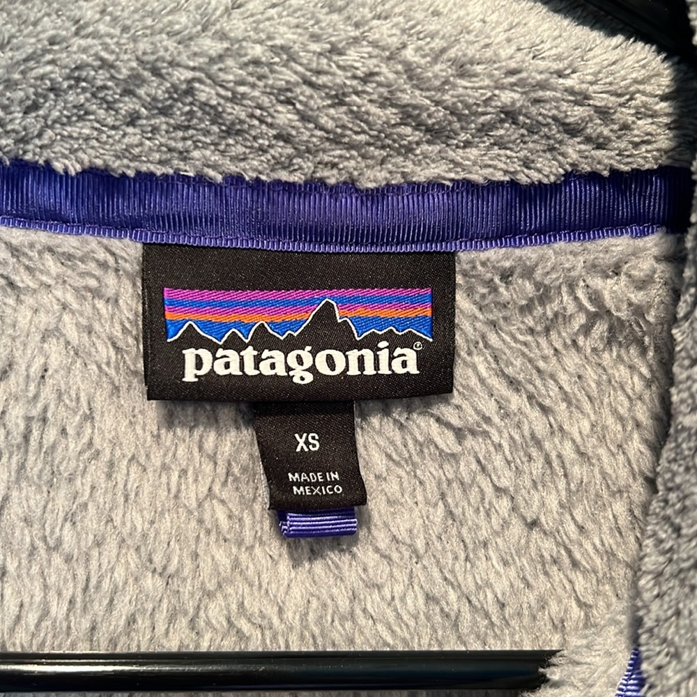 Patagonia Sweater Womens Xs Gray Blue Snap T Pullover Polar Tech Fleece Re Tool View 5